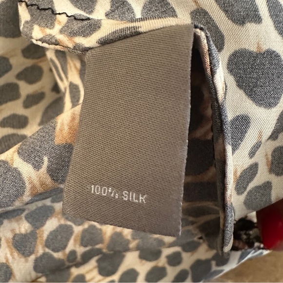 Neiman Marcus Silk & Lace Lingerie Slip Dress Leopard Cheetah Print Size Large - Picture 6 of 9